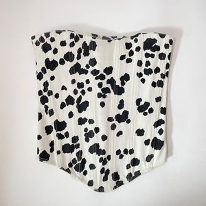 MIAOU Cow Print Corset Top